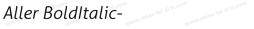 Aller BoldItalic字体转换